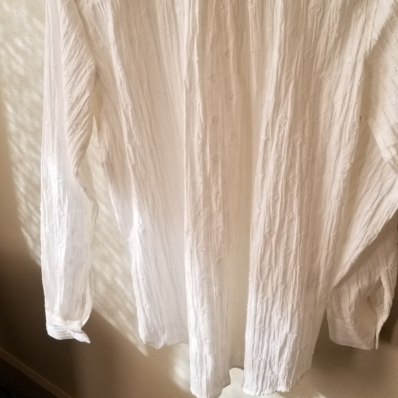 Loft White Button Down Blouse NWT - Picture 5 of 8